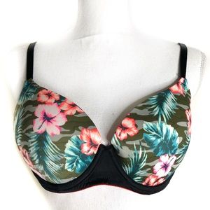 PINK Victoria’s Secret Neon Floral Wired Bra 36C